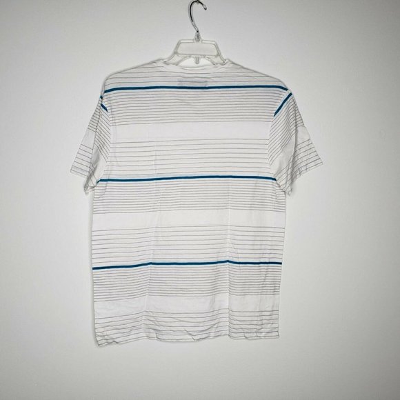 Retro Fit Tee White Striped Short Sleeve - Picture 9 of 9